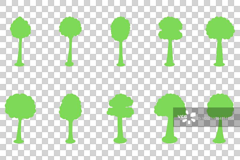 高树图标集植物与自然设计图片素材