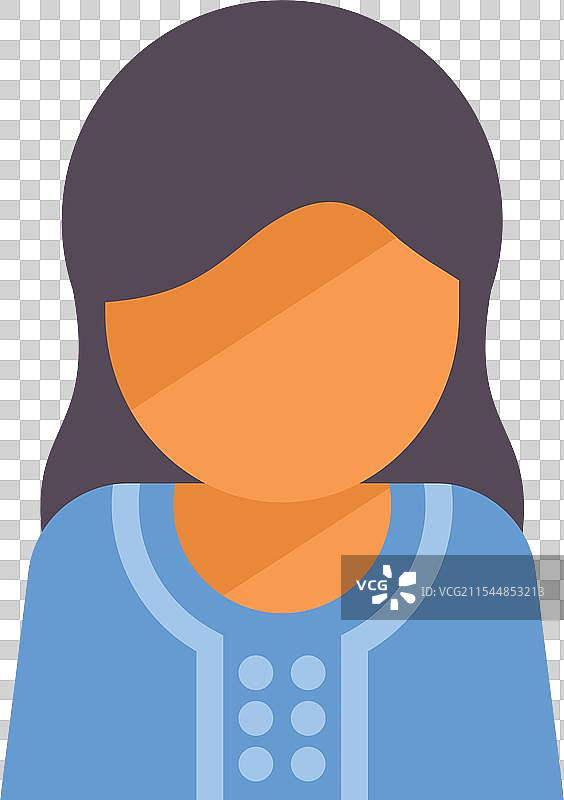 年轻女性穿着带扣的蓝色衬衫图片素材