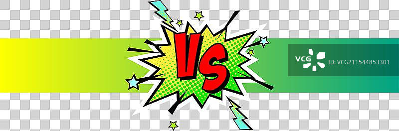 卡通漫画背景与战斗漫画对比图片素材