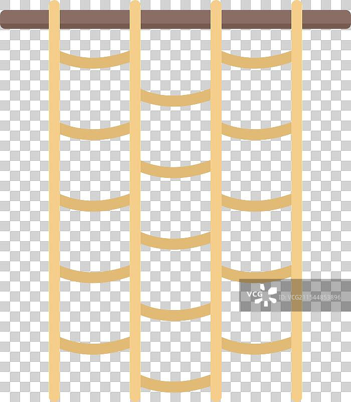儿童用木板的攀绳墙图片素材