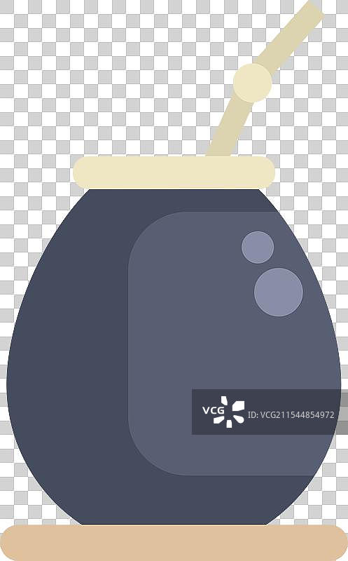 传统的葫芦杯与吸管图片素材