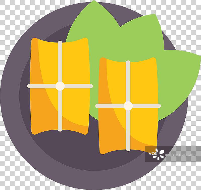 两份委内瑞拉哈卡斯放在盘子里图片素材