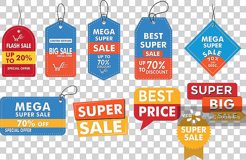 价格标签收集特价或购物图片素材