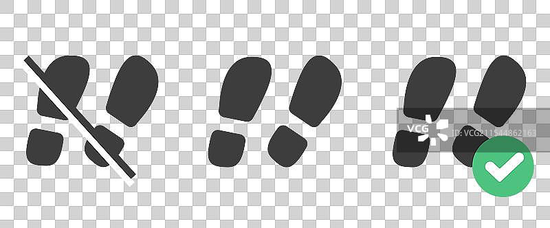 请勿站立标志，禁止踩踏图片素材