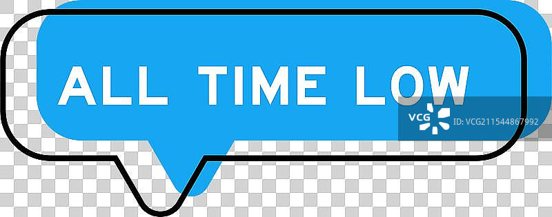 演讲横幅和蓝色阴影，上面写着“永远”图片素材