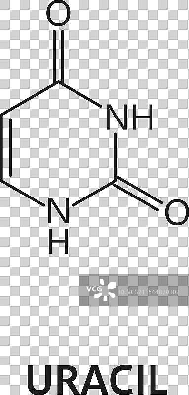 尿嘧啶核酸氮碱的化学式图片素材