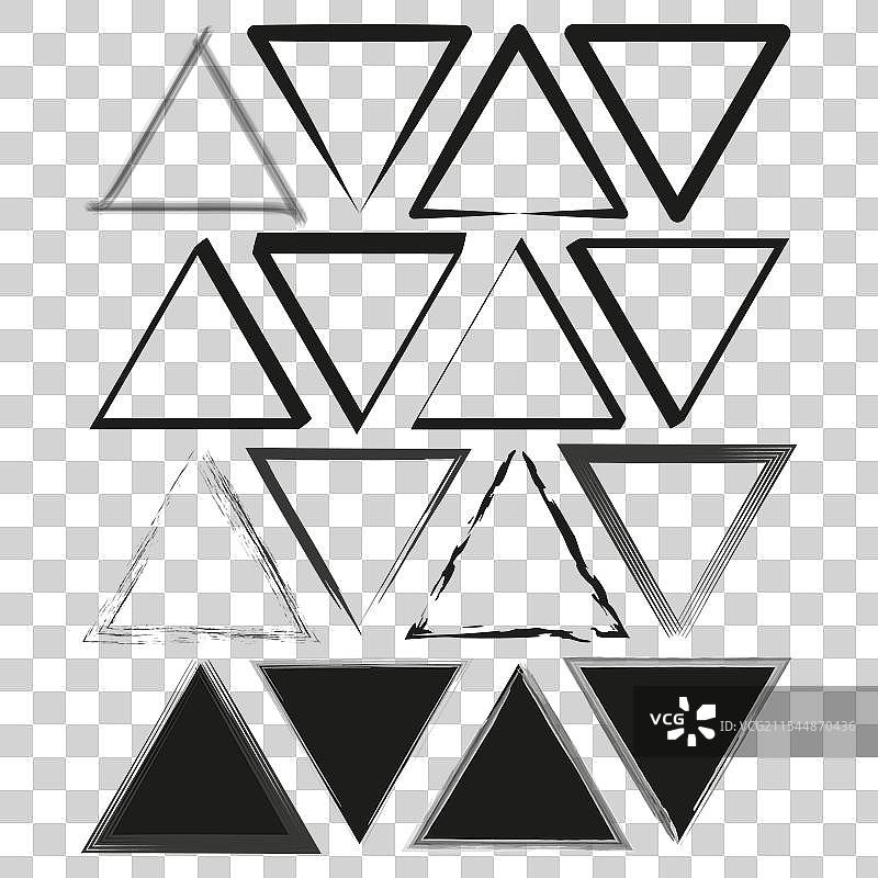 几何三角形形状集合图片素材