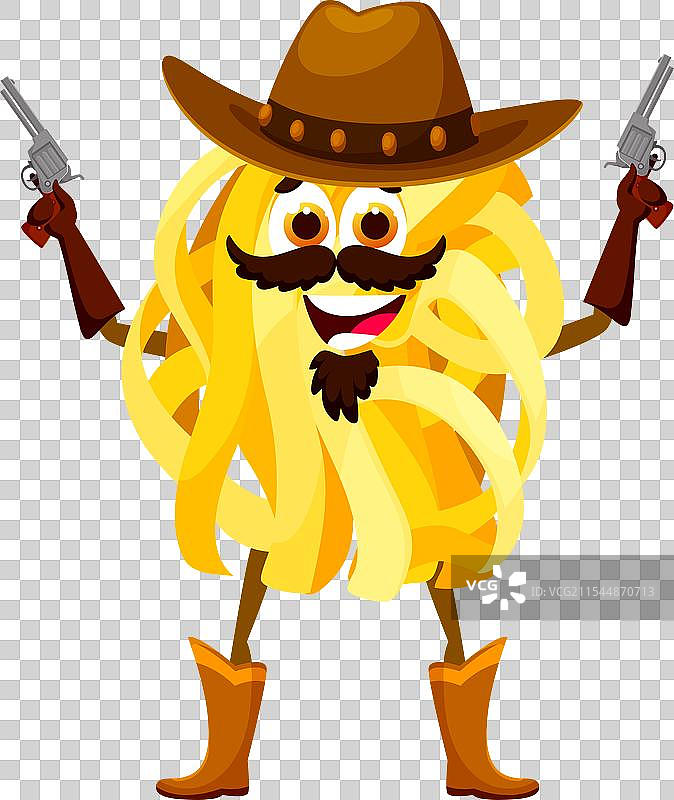 卡通意大利面条牛仔警长图片素材