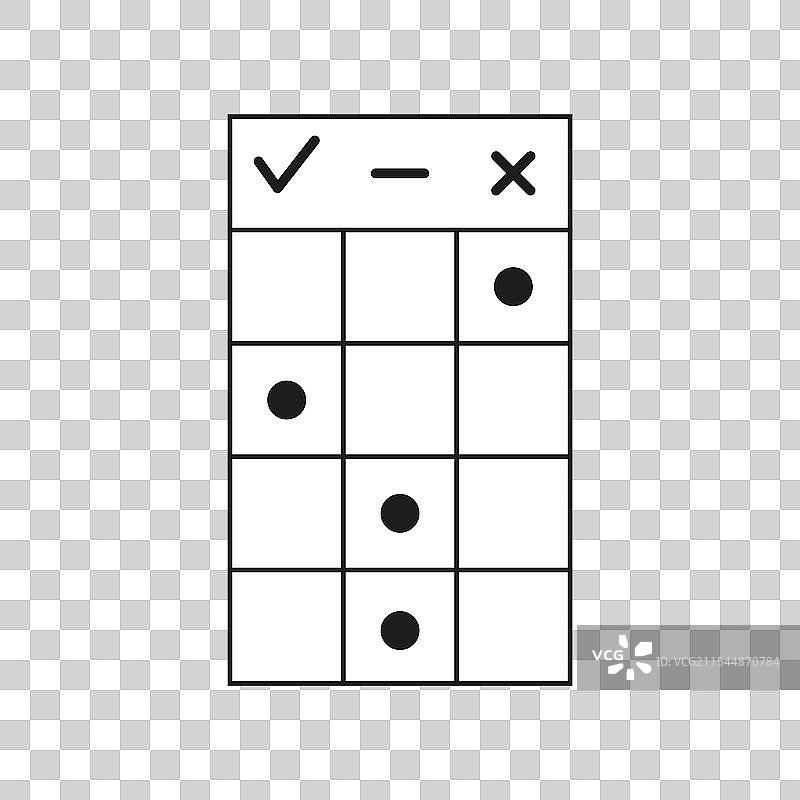 井字游戏图标网格，带有圆形和叉形符号图片素材