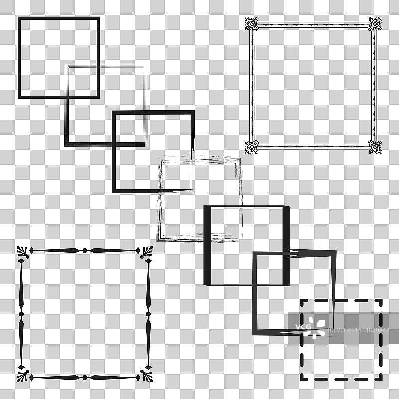 方框形状的装饰性角落元素图片素材