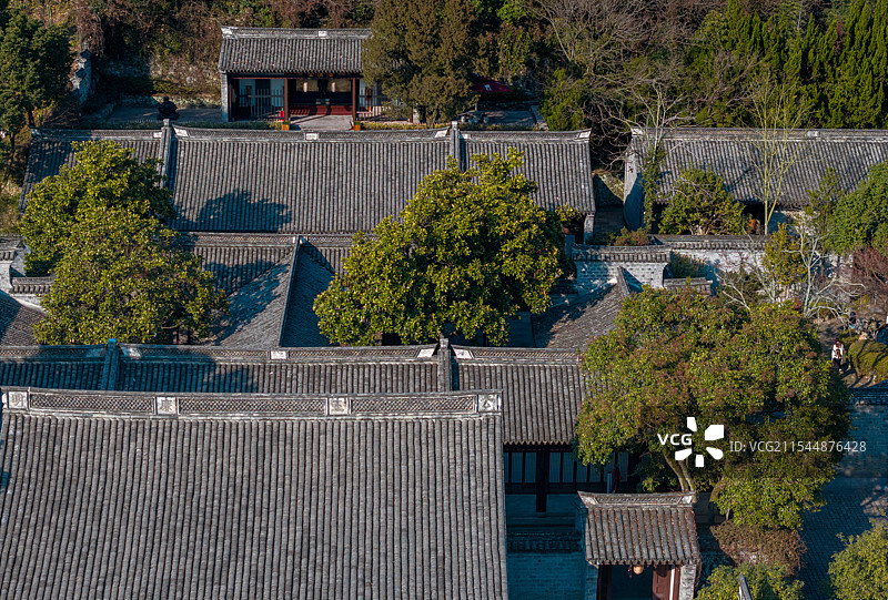 宁波慈城县衙航拍图片素材