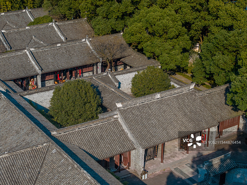 宁波慈城县衙航拍图片素材