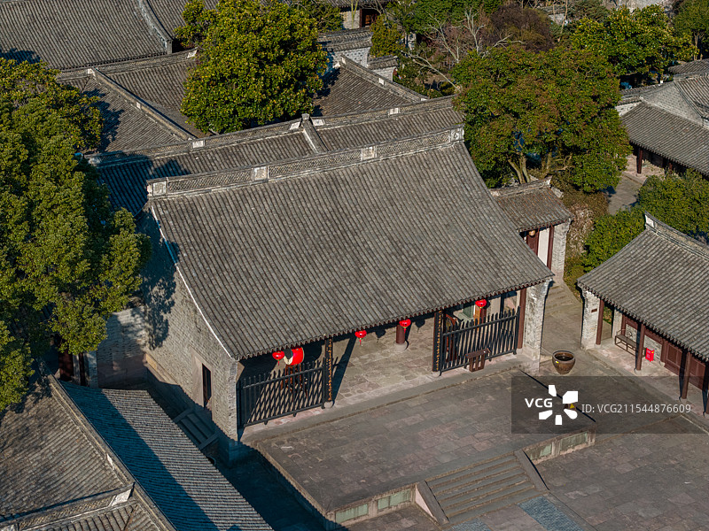 宁波慈城县衙航拍图片素材
