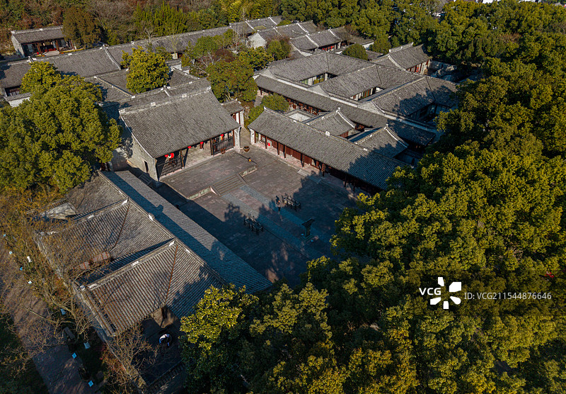 宁波慈城县衙航拍图片素材