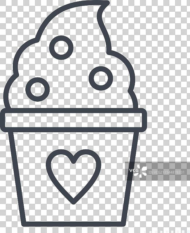 与牛奶和饮料相关的冰冻酸奶图标图片素材