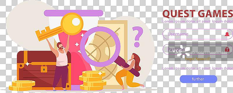 Quest游戏登录页面图片素材