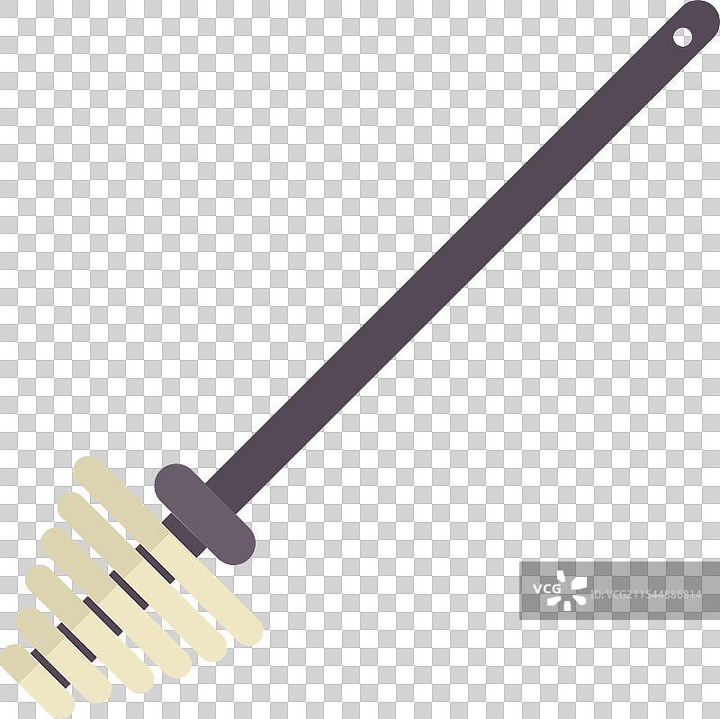 黑色手柄的马桶刷清洁图标图片素材