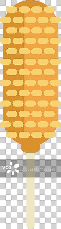 棒上的玉米热狗正在浸入面糊中图标图片素材