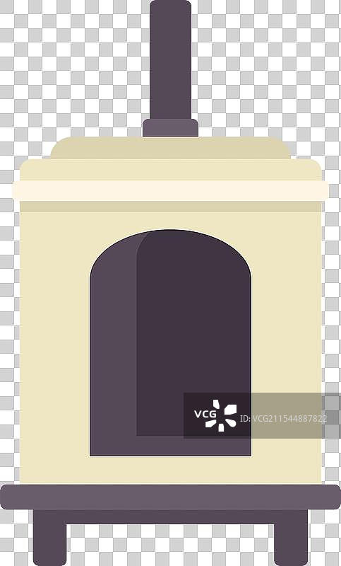 现代简约风格的木材燃烧炉图片素材