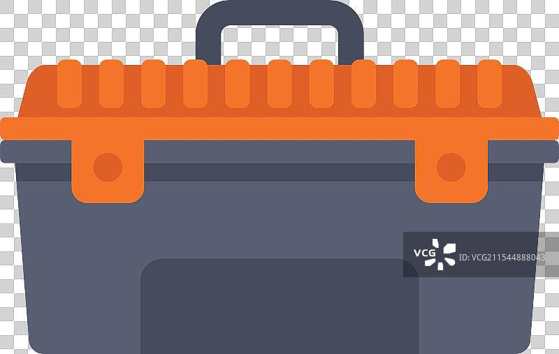 装有修理工具的塑料工具箱图片素材