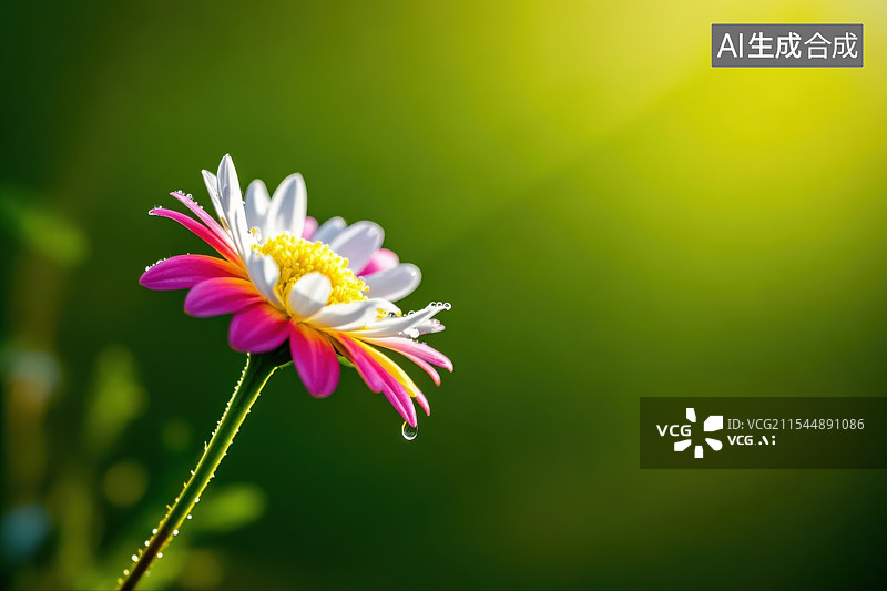 【AI数字艺术】盛放的鲜花，清晨的希望图片素材