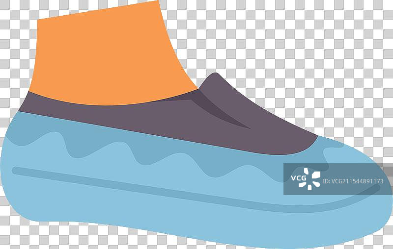 医生在医院穿着蓝色鞋套图片素材