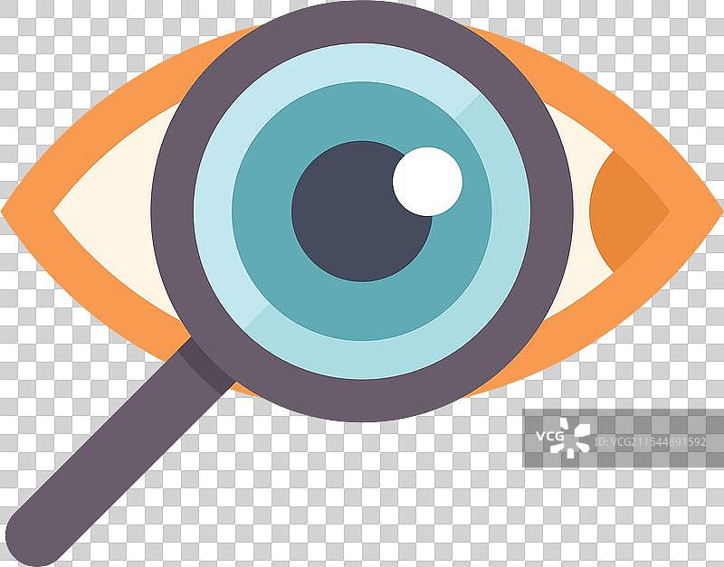 放大镜检查人眼概念图标图片素材