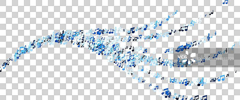 层叠的音乐波浪图片素材