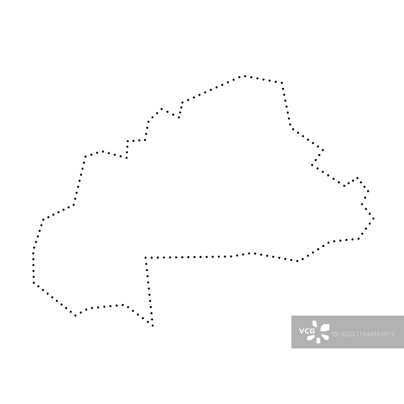 布基纳法索虚线轮廓地图图片素材