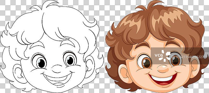 一个快乐微笑的孩子图片素材