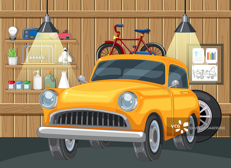 经典汽车和摩托车的多彩画面图片素材