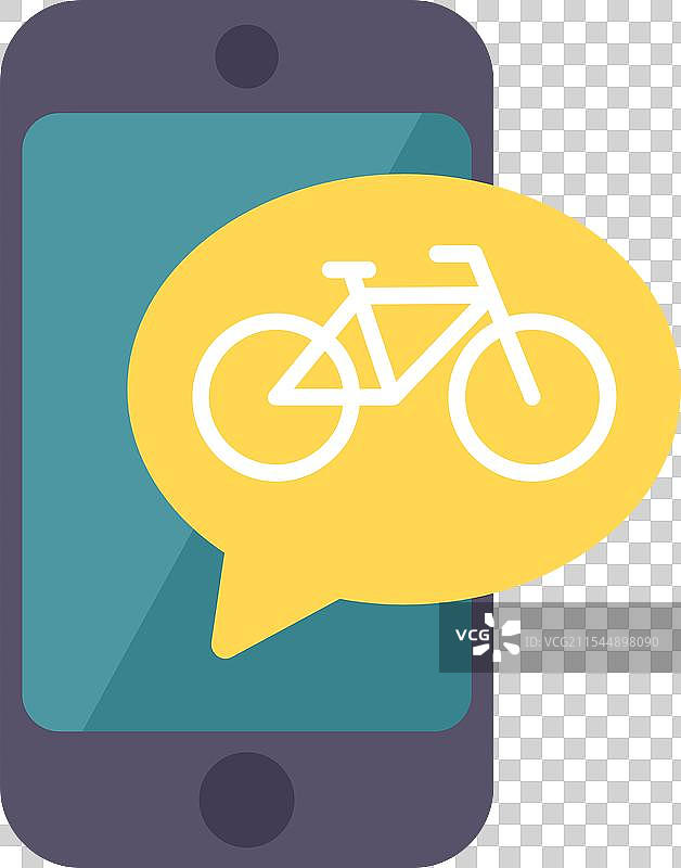 智能手机显示共享单车应用程序图片素材