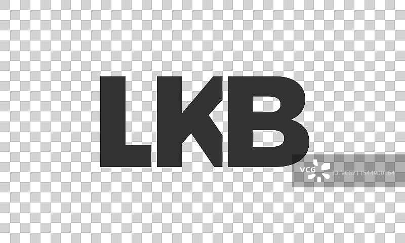强大而现代的LKB标志设计模板图片素材