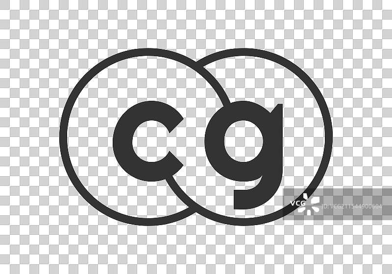 带轮廓圆形的CG商业公司徽标图片素材