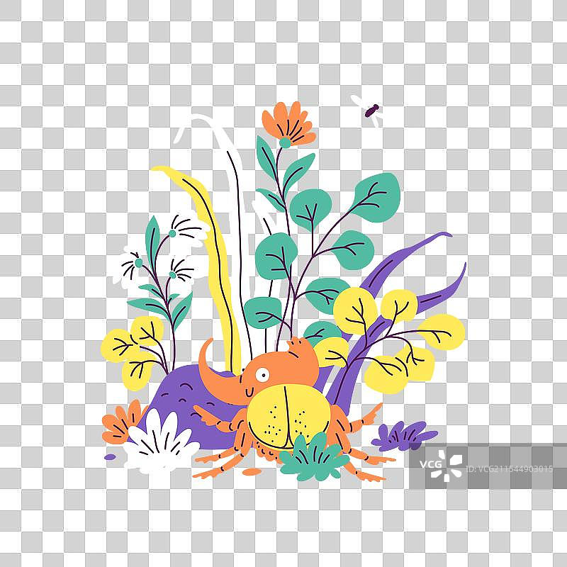 可爱的角兽卡通图图片素材