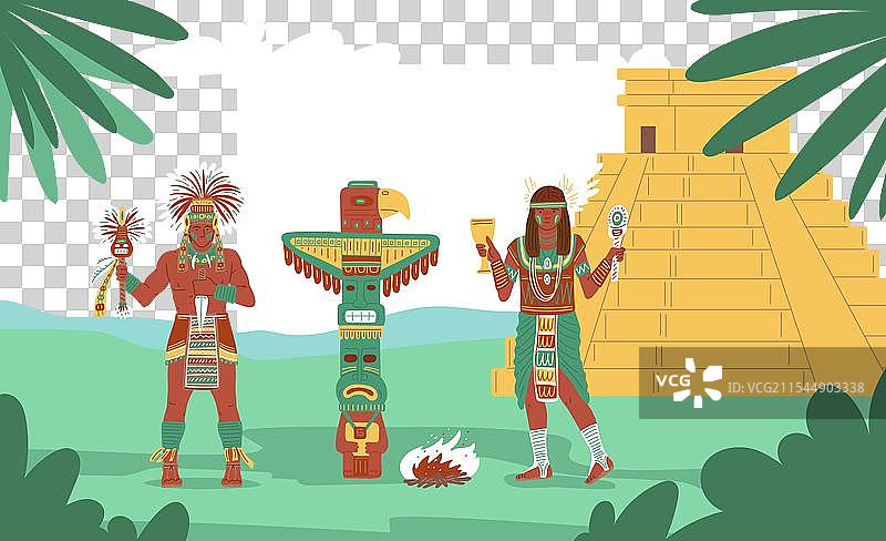 古代玛雅部落的仪式图片素材