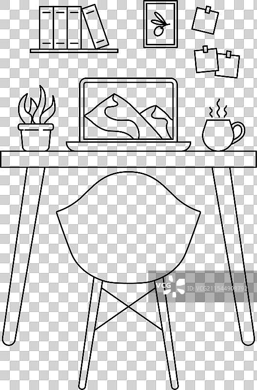 家庭办公室室内设计图片素材