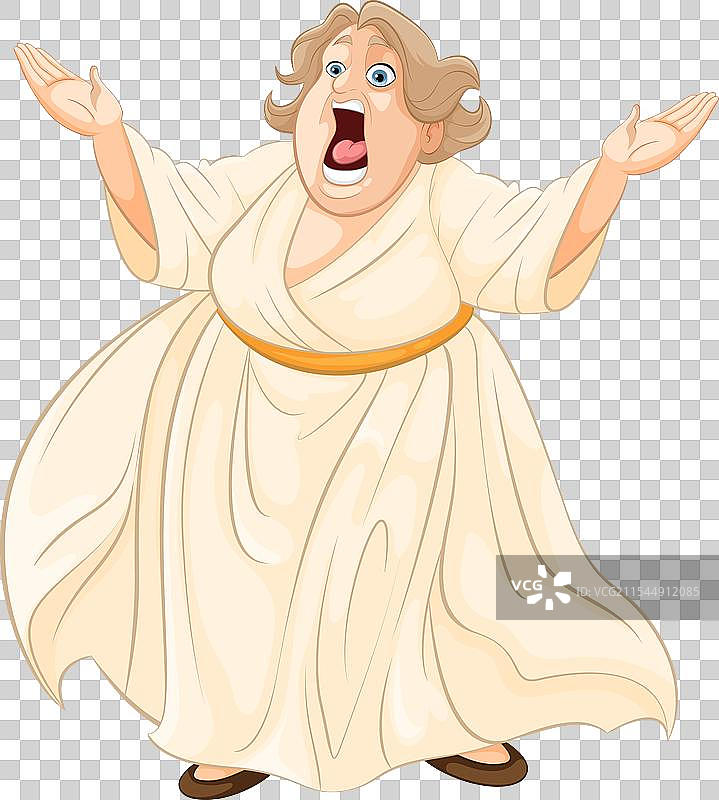 一位歌剧歌手激情演唱图片素材