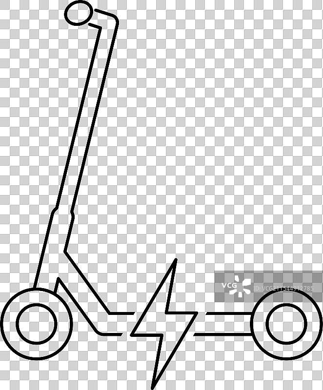 电动滑板车图标 城市 平面 生态友好图片素材