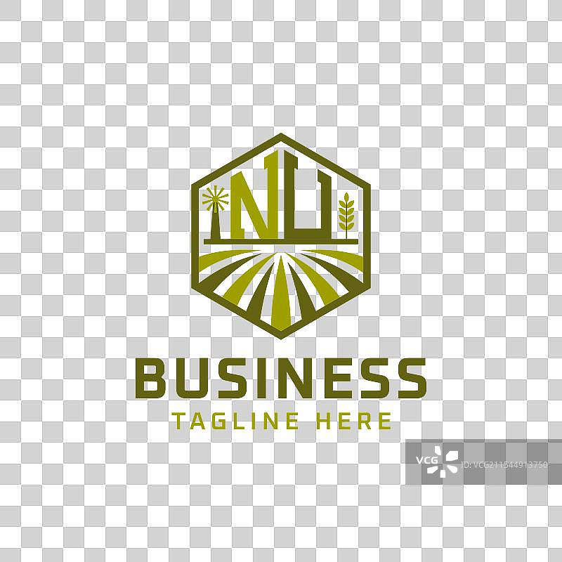 现代农业品牌“nu farm”标志设计图片素材