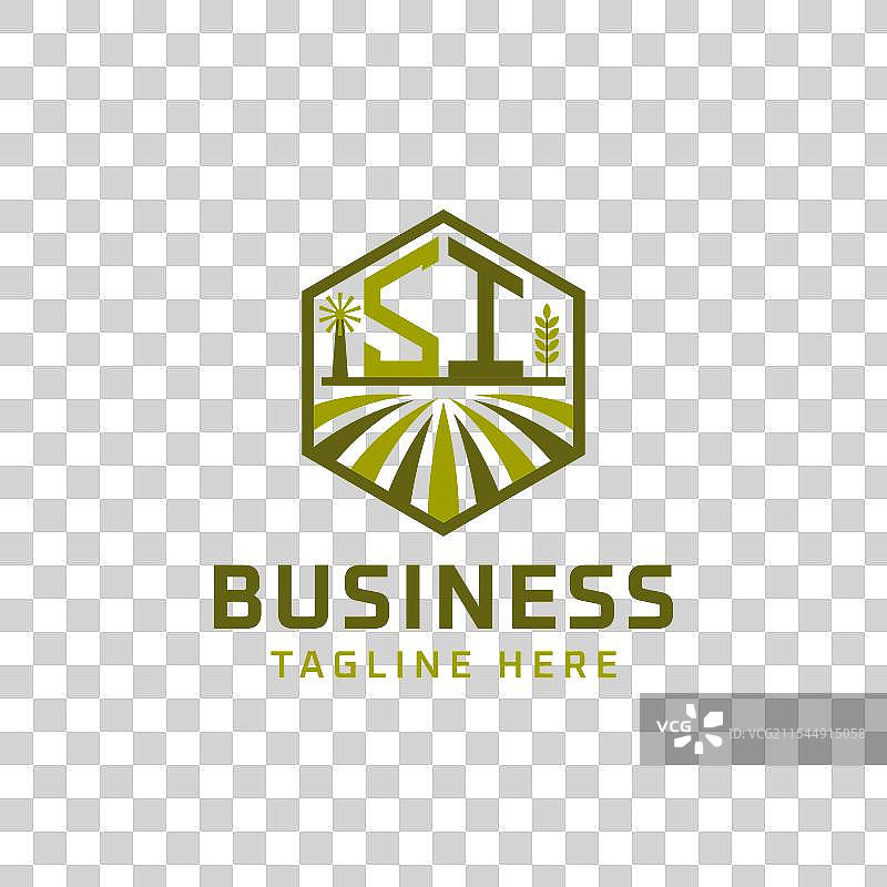 现代农业公司SI农场标志设计图片素材