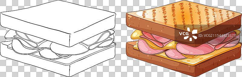 一个组装好的三明治图片素材