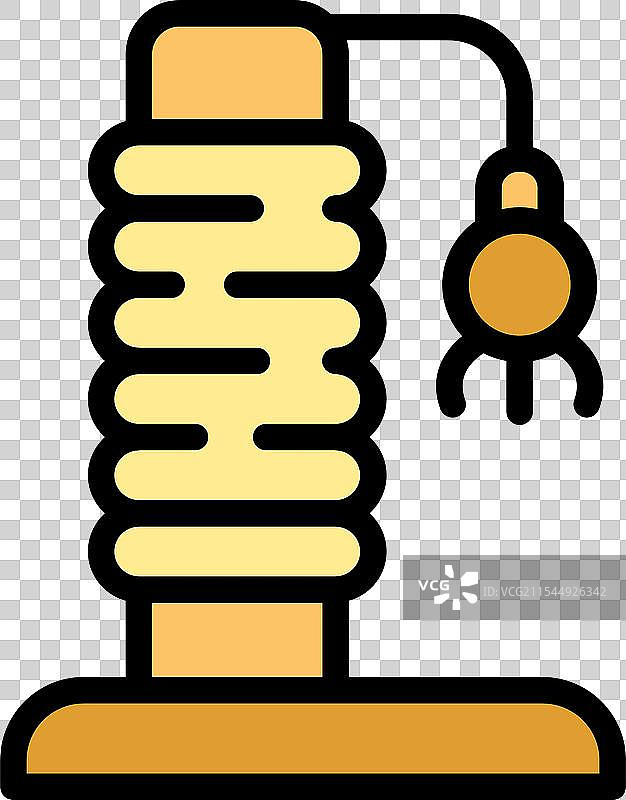 带悬挂球玩具的猫抓柱图标图片素材