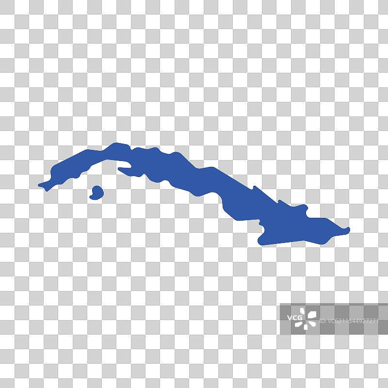 古巴国家地图边界图标图片素材