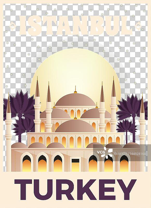 伊斯坦布尔土耳其旅游宣传海报图片素材