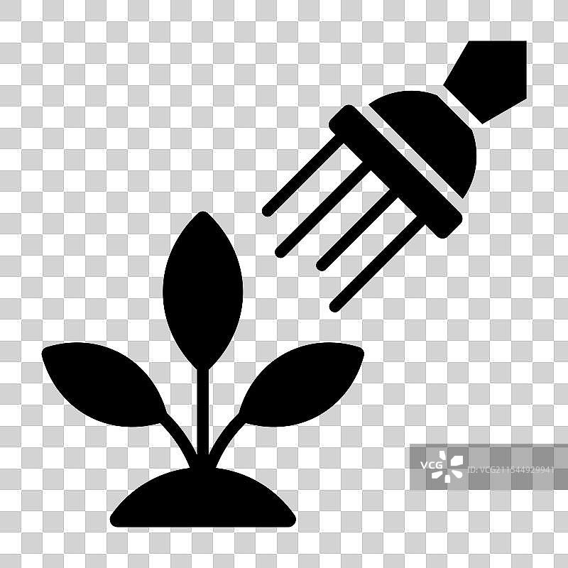 时尚风格的高端浇水植物设计图片素材