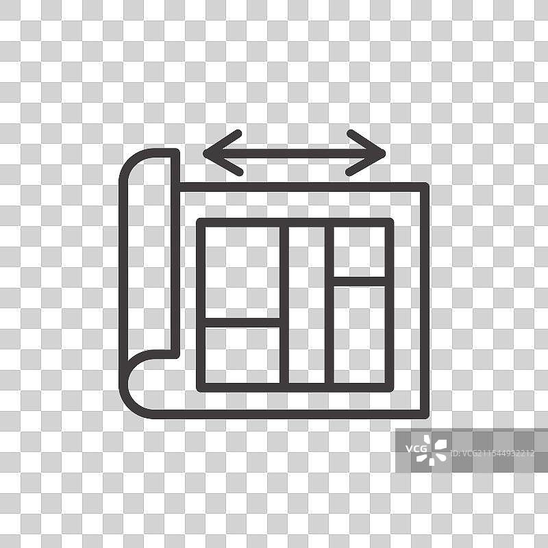 黑色的蓝图线条图标图片素材