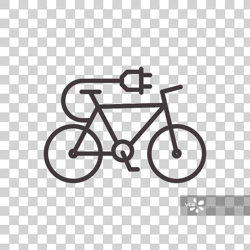 黑色电动自行车图标图片素材