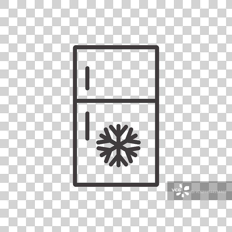 黑色家用冰箱图标图片素材