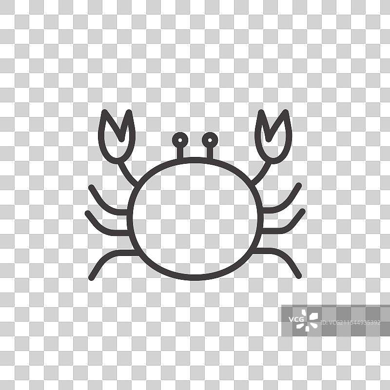 黑色海洋蟹图标图片素材